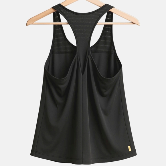 LOLE Twist Criss Cross Racerback Mix Media Tank Top Women's Small Dark Grey Camo - Picture 1 of 10